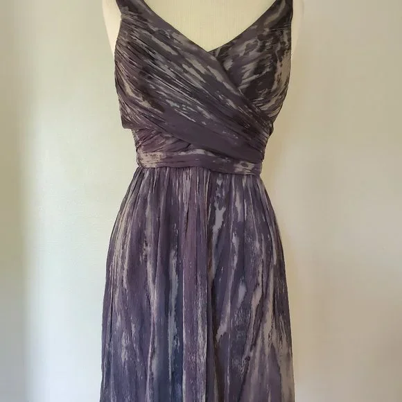 NEW black gray grey Short silk cocktail Dress bridesmaid party wedding striped
